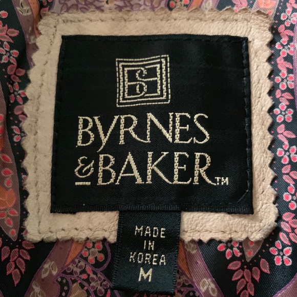 Beautiful LEATHER Byrnes&Baker Vintage Jacket! EUC - Picture 3 of 6